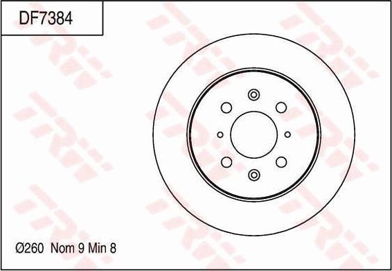 TRW DF7384 - Brake Disc autospares.lv