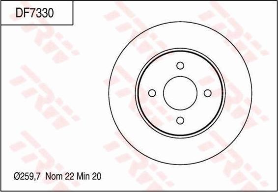 TRW DF7330 - Brake Disc autospares.lv