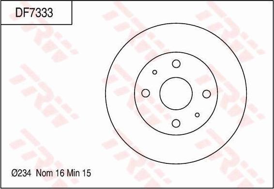 TRW DF7333 - Brake Disc autospares.lv