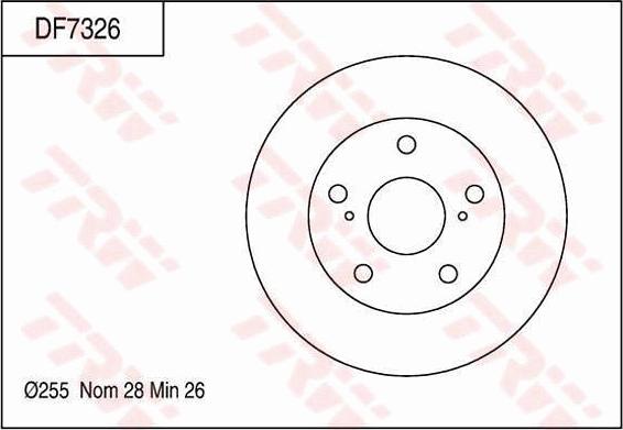 TRW DF7326 - Brake Disc autospares.lv