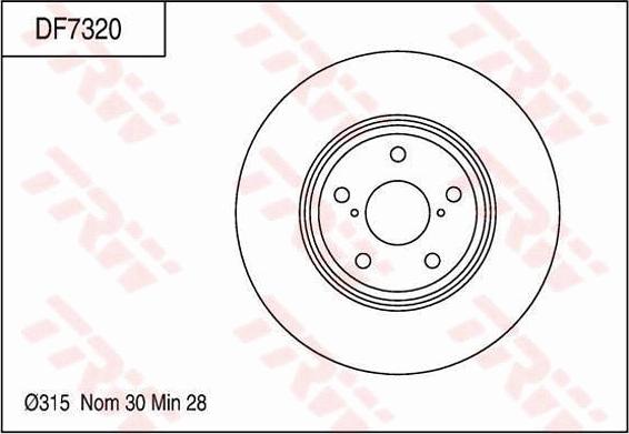 TRW DF7320 - Brake Disc autospares.lv