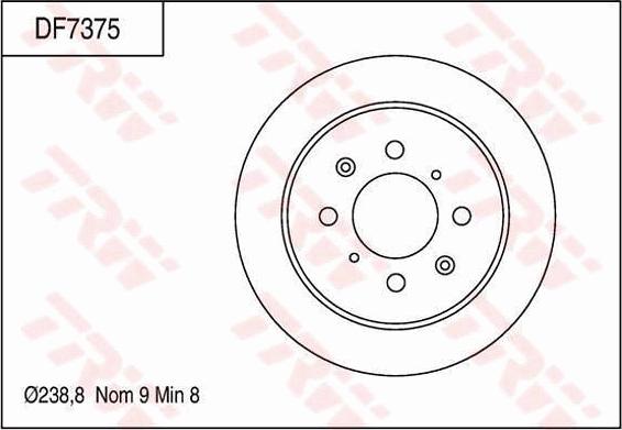 TRW DF7375 - Brake Disc autospares.lv