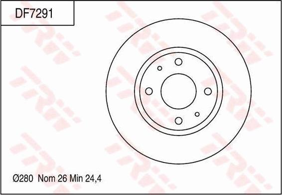 TRW DF7291 - Brake Disc autospares.lv