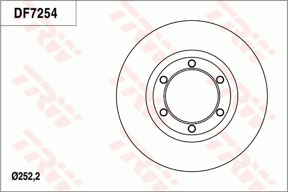 TRW DF7254 - Brake Disc autospares.lv