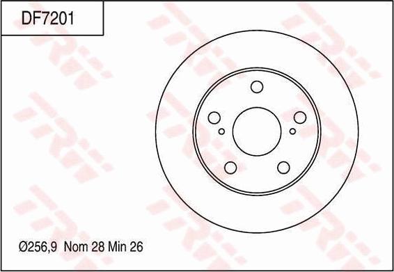 TRW DF7201 - Brake Disc autospares.lv