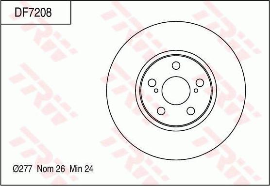 TRW DF7208S - Brake Disc autospares.lv