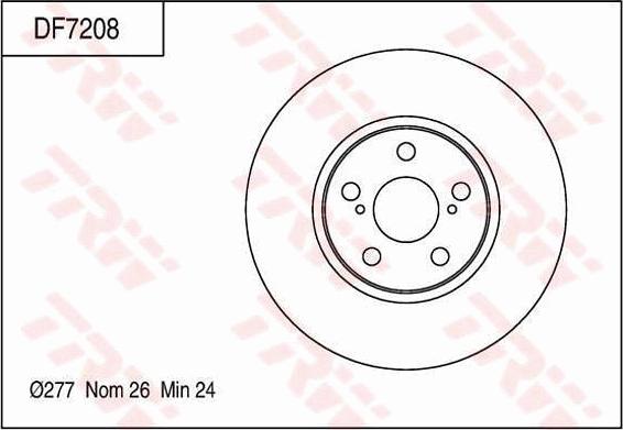 TRW DF7208 - Brake Disc autospares.lv