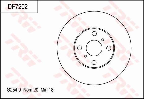 TRW DF7202 - Brake Disc autospares.lv