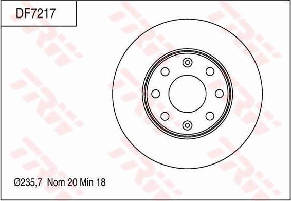 TRW DF7217 - Brake Disc autospares.lv