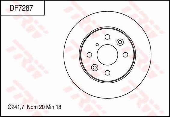 TRW DF7287 - Brake Disc autospares.lv