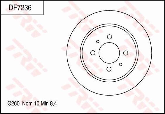 TRW DF7236 - Brake Disc autospares.lv