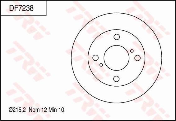 TRW DF7238 - Brake Disc autospares.lv