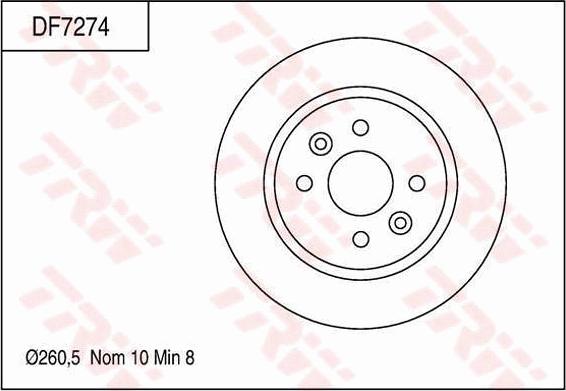 TRW DF7274 - Brake Disc autospares.lv