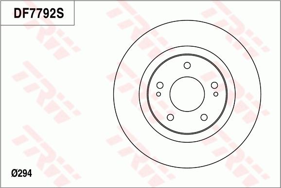 TRW DF7792 - Brake Disc autospares.lv