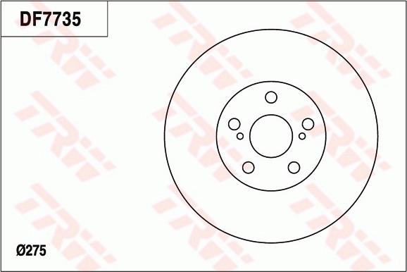 TRW DF7735 - Brake Disc autospares.lv