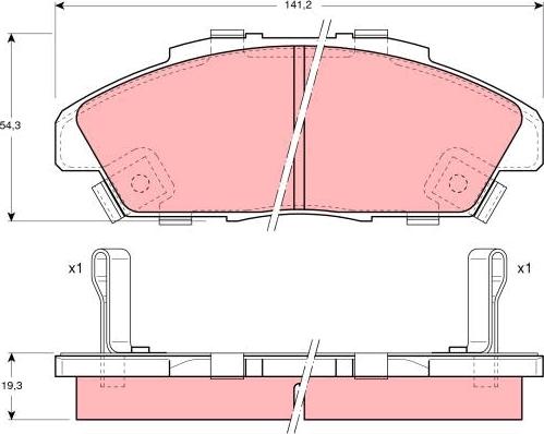 TRW GDB996 - Brake Pad Set, disc brake autospares.lv