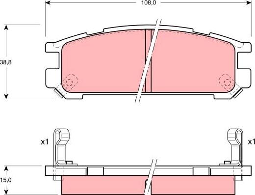 TRW GDB990 - Brake Pad Set, disc brake autospares.lv