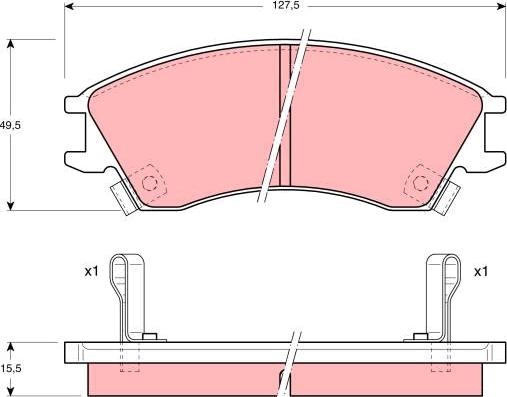 TRW GDB992 - Brake Pad Set, disc brake autospares.lv