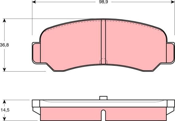 TRW GDB946 - Brake Pad Set, disc brake autospares.lv