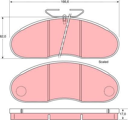 TRW GDB948 - Brake Pad Set, disc brake autospares.lv