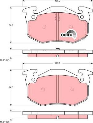 TRW GDB905 - Brake Pad Set, disc brake autospares.lv