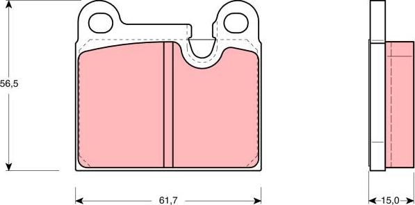 ATE 13.0460-4015.2 - Brake Pad Set, disc brake autospares.lv