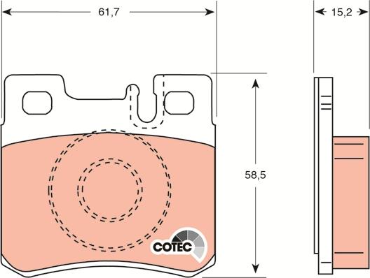 TRW GDB987 - Brake Pad Set, disc brake autospares.lv