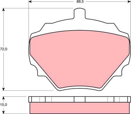 TRW GDB974 - Brake Pad Set, disc brake autospares.lv