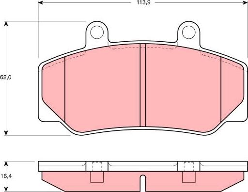 TRW GDB970 - Brake Pad Set, disc brake autospares.lv