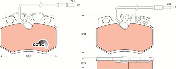 TRW GDB446 - Brake Pad Set, disc brake autospares.lv