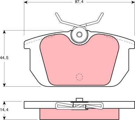 TRW GDB466 - Brake Pad Set, disc brake autospares.lv