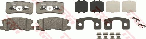 TRW GDB4600 - Brake Pad Set, disc brake autospares.lv