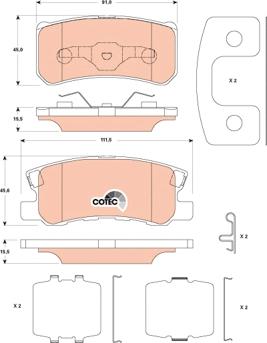 TRW GDB4600 - Brake Pad Set, disc brake autospares.lv