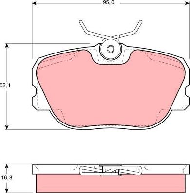 TRW GDB460 - Brake Pad Set, disc brake autospares.lv