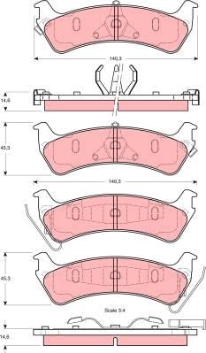 TRW GDB4094 - Brake Pad Set, disc brake autospares.lv