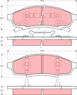 TRW GDB4014 - Brake Pad Set, disc brake autospares.lv