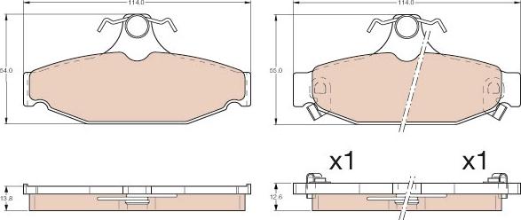 TRW GDB4089 - Brake Pad Set, disc brake autospares.lv