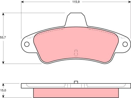 TRW GDB4084 - Brake Pad Set, disc brake autospares.lv