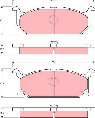 TRW GDB4087 - Brake Pad Set, disc brake autospares.lv