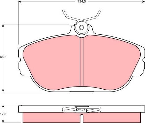 TRW GDB4033 - Brake Pad Set, disc brake autospares.lv