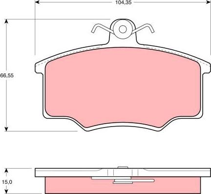 TRW GDB403 - Brake Pad Set, disc brake autospares.lv