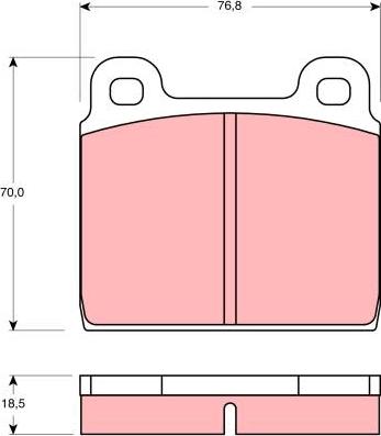 TRW GDB407 - Brake Pad Set, disc brake autospares.lv