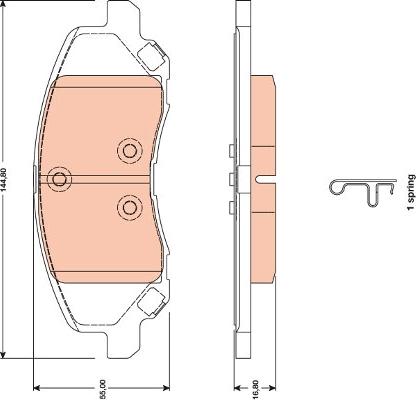 TRW GDB4141 - Brake Pad Set, disc brake autospares.lv