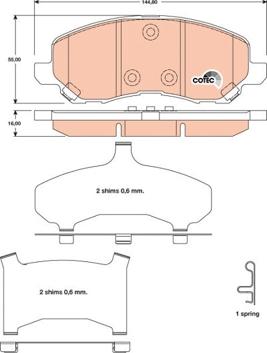 TRW GDB4142 - Brake Pad Set, disc brake autospares.lv