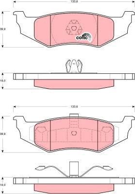 TRW GDB4119 - Brake Pad Set, disc brake autospares.lv