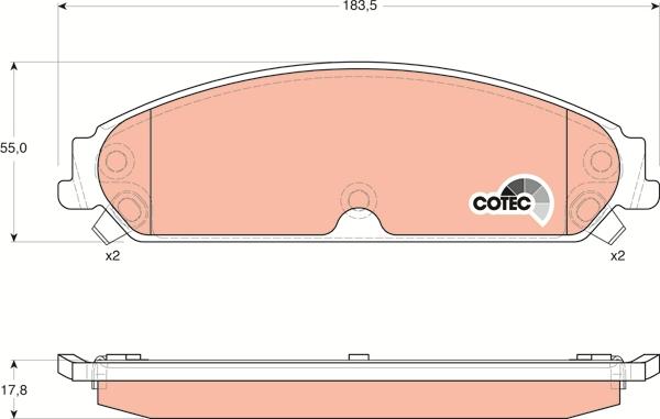 TRW GDB4134 - Brake Pad Set, disc brake autospares.lv