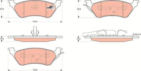 TRW GDB4130 - Brake Pad Set, disc brake autospares.lv