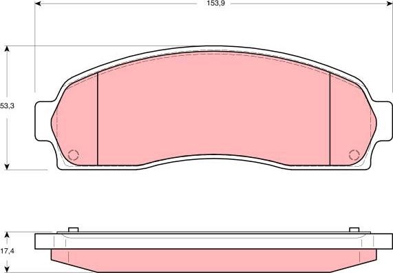 TRW GDB4131 - Brake Pad Set, disc brake autospares.lv