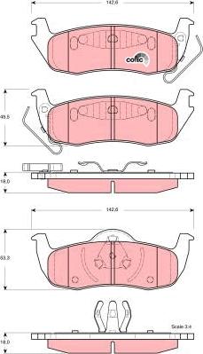 TRW GDB4137 - Brake Pad Set, disc brake autospares.lv