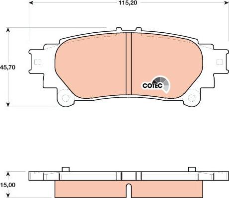 TRW GDB4174 - Brake Pad Set, disc brake autospares.lv